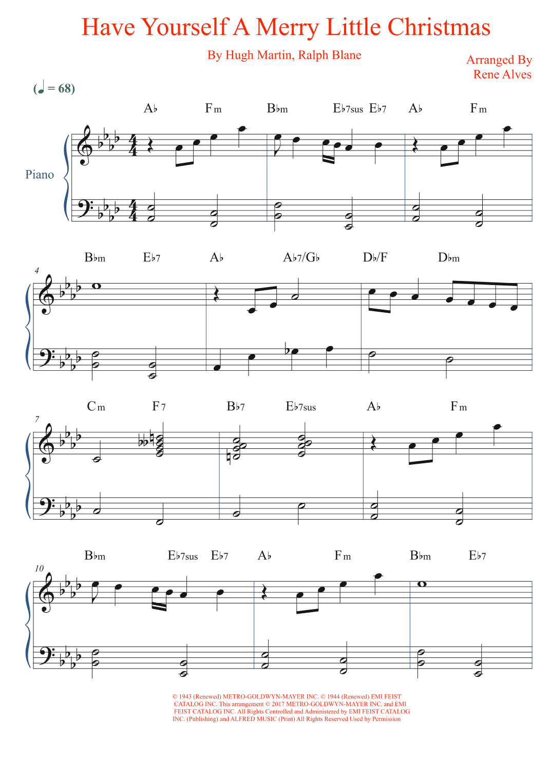 Have Yourself A Merry Little Christmas (arr. Rene Alves)