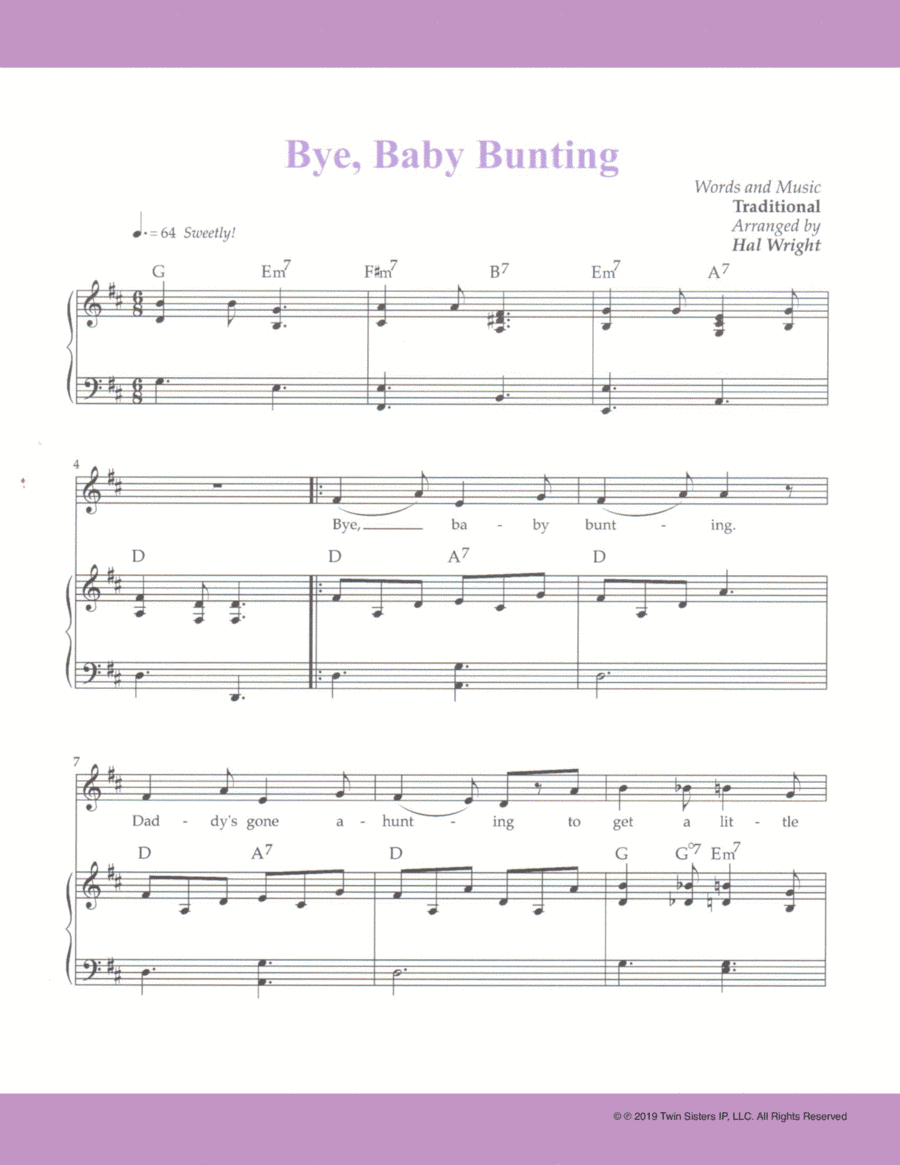 Bye Baby Bunting (arr. Hal Wright)