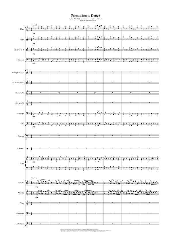 Permission To Dance (arr. Matthew pyeon)