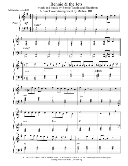 Bennie And The Jets (arr. Michael Butkus-Bomier)