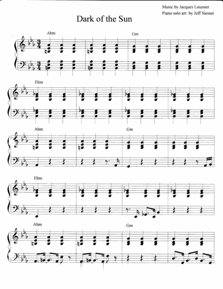Dark Of The Sun (arr. jeff siesser)