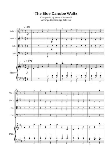 The Blue Danube Waltz (arr. Rodrigo Faleiros)
