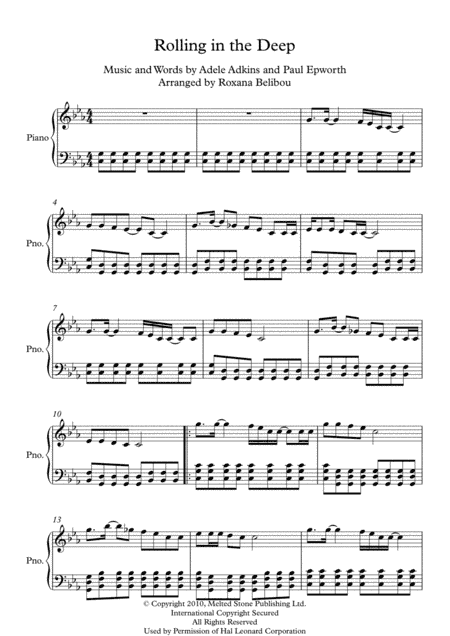 Rolling In The Deep (arr. Roxana Belibou)
