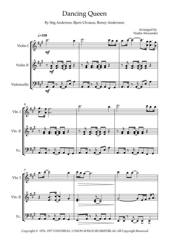 Dancing Queen (arr. Nadia Alexander)