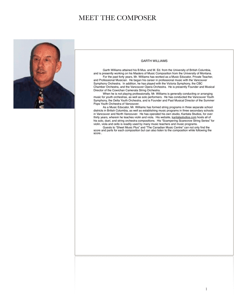 THEME AND VARIATIONS ON ABIDE WITH ME FOR VIOLIN AND PIANO (arr. Garth M. Williams)