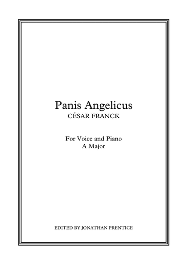 Panis Angelicus (A Major) (arr. Jonathan Prentice)