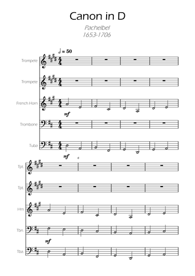 Canon in D - Pachelbel - Brass Quintet (arr. Ygor Nunes)