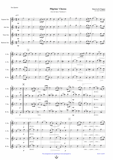 Pilgrims´ Chorus (arr. Josef STASTNY)