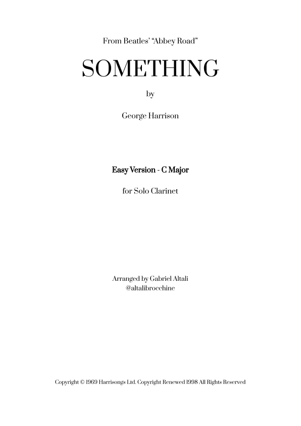 Something (arr. Gabriel Altali - @altalibrocchine)