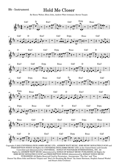 Hold Me Closer (arr. Fabio Eduardo de Oliveira)