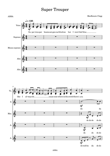 Super Trouper (arr. MacKenzie Clegg)