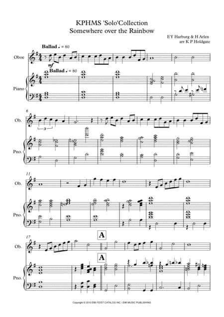 Over The Rainbow (arr. Kevin P Holdgate)
