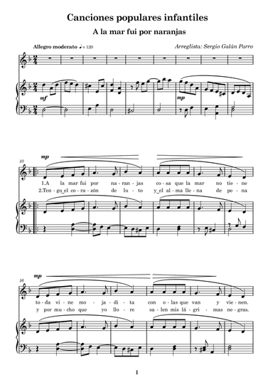 A la mar fui por naranjas (arr. Sergio Galan Parro)