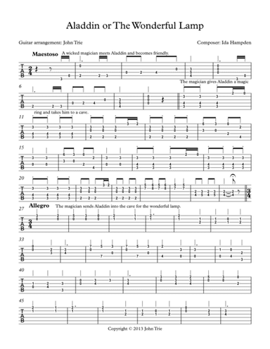 Aladdin or The Wonderful Lamp (arr. John Trie)