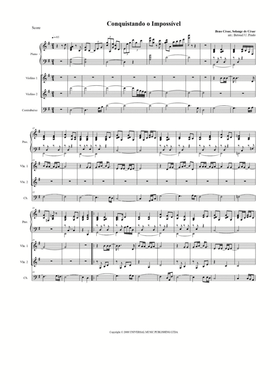 Conquistando O Impossivel (arr. Betsuel Uesile Prado)