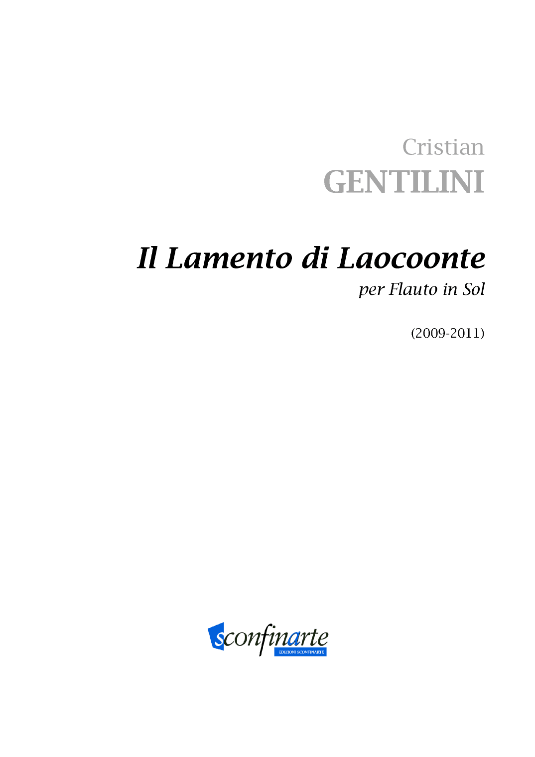 Cristian Gentilini: IL LAMENTO DI COONTE (ES 698)