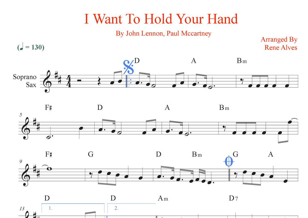 I Want To Hold Your Hand (arr. Rene Alves)