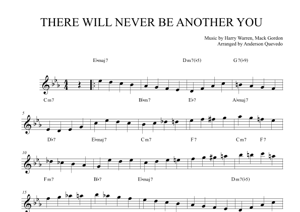 There Will Never Be Another You (arr. Anderson Quevedo)