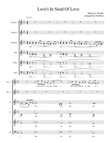 Love's In Need Of Love Today (arr. Jeff Peckham)