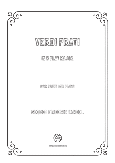 Handel-Verdi prati in B flat Major,for Voice and Piano (arr. MSM)