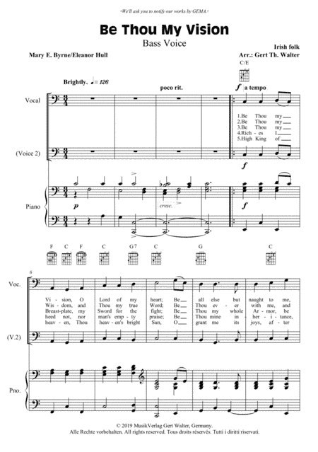Be Thou My Vision (arr. Gert Th. Walter)
