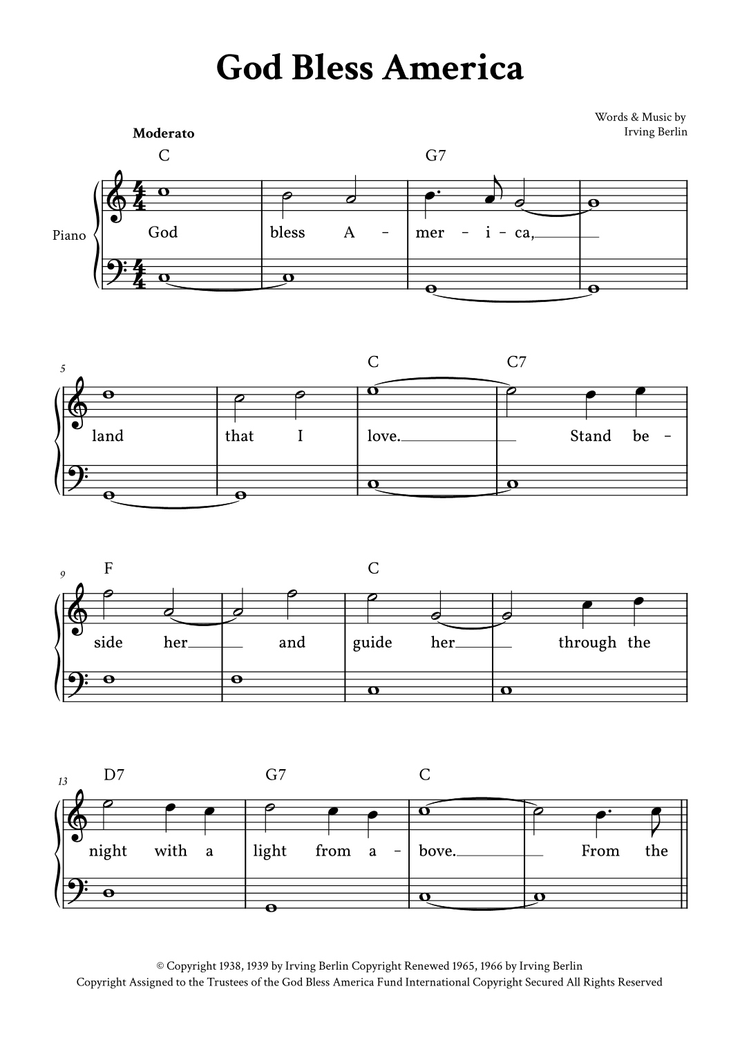 God Bless America ® (arr. Yuri Noronha)