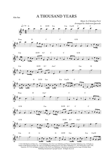 A Thousand Years (arr. Anderson Quevedo)