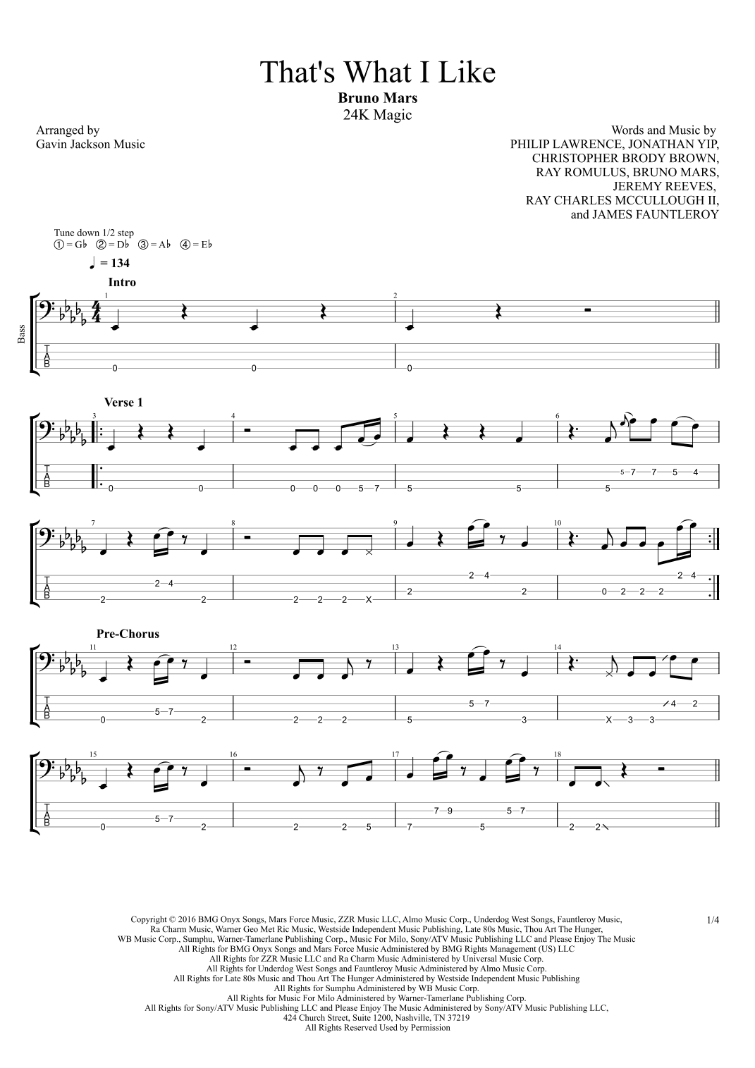 That's What I Like (arr. Gavin Jackson Music)