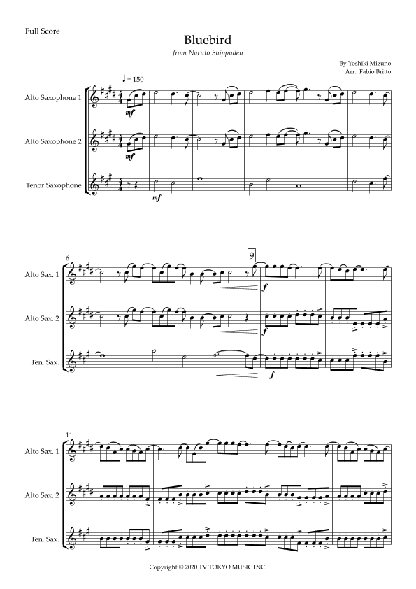 Ikimono Gakari's Blue Bird (arr. Fabio Britto)