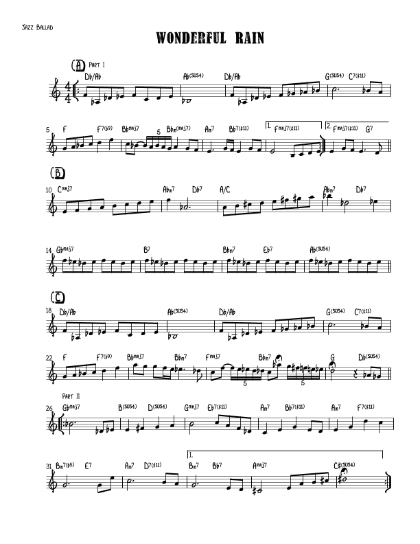 Wonderful Rain (One for Marian)