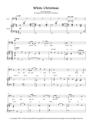 White Christmas (arr. Henrique F Mangoni)