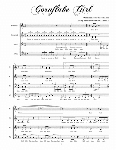 Cornflake Girl (arr. Adam Bock)
