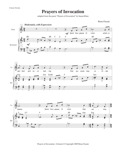 Prayers of Invocation (unison version)