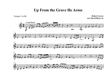 Up from the Grave He Arose - Trumpet 2 (arr. David Heck, Jr.)