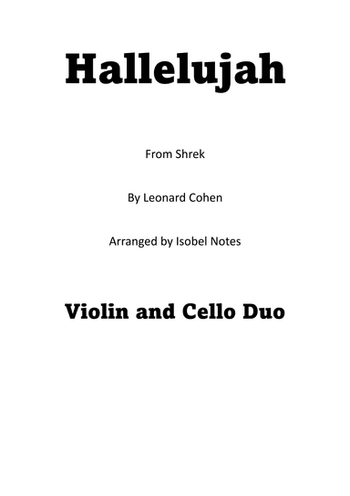 Hallelujah (arr. Isobel Notes)