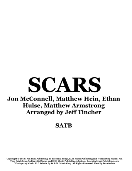 Scars (arr. Jeff Tincher)