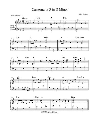 Canzona # 3 in D Minor