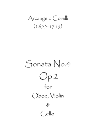 Sonata No.4 Op.2 (arr. Spence Bundy)