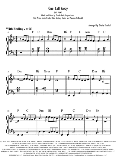 One Call Away (arr. Cherie Kaushal)