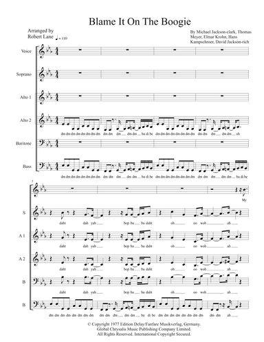 Blame It On The Boogie (arr. Robert Lane)