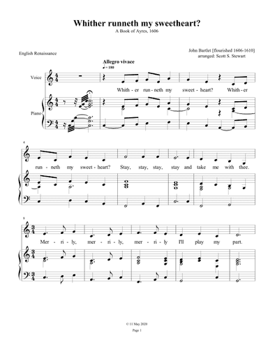 Whither runneth my sweetheart? (Elizabethan Love-Song) (arr. Scott S. Stewart)