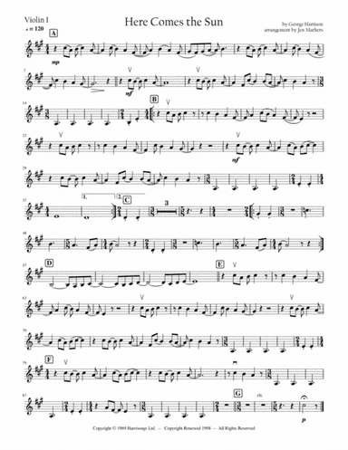 Here Comes The Sun (arr. Jen Mathers)