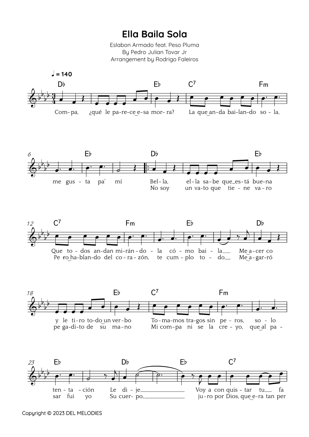 Ella Baila Sola (arr. Rodrigo Faleiros)