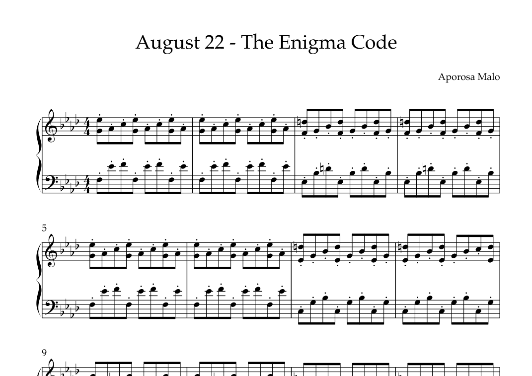 August 22 - The Enigma Code