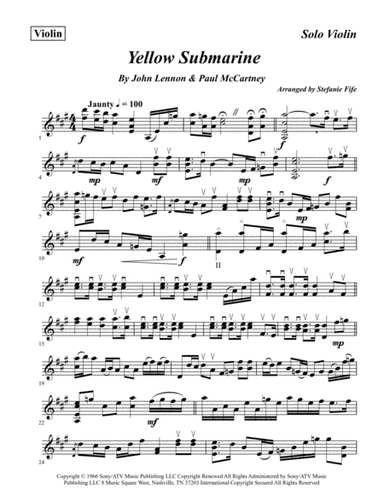 Yellow Submarine (arr. Stefanie Fife)