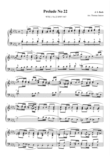 Prelude and Fugue in Bb Minor, BWV 867 (arr. Thomas Jancso)