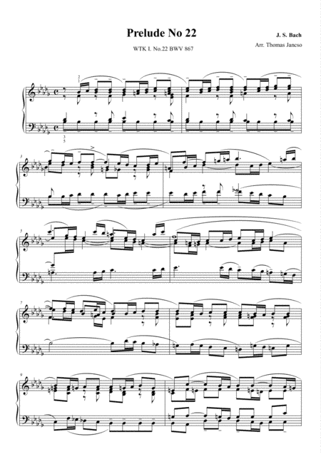 Prelude and Fugue in Bb Minor, BWV 867 (arr. Thomas Jancso)