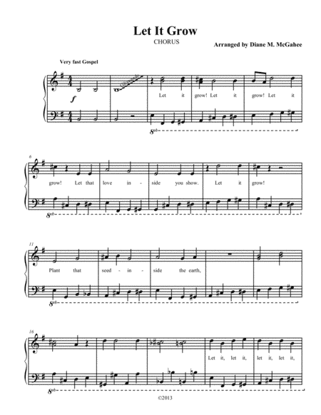 Let It Grow (arr. Diane M. McGahee)