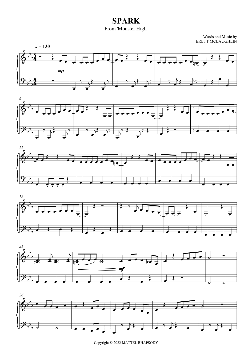 Spark (arr. SCMusic)