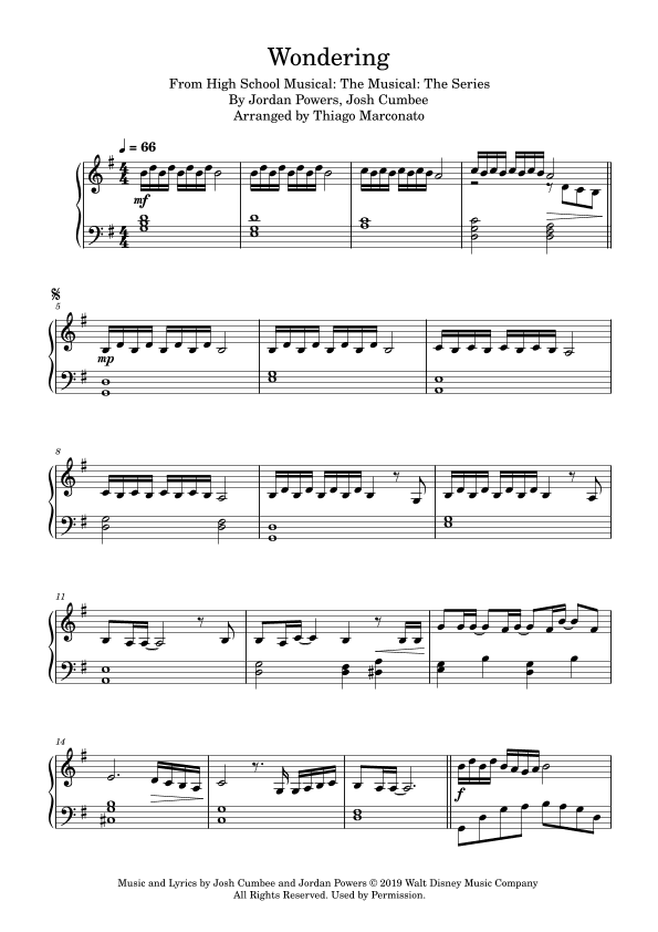 Wondering (arr. Thiago Marconato)